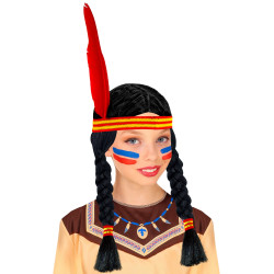 Indiánská paruka dívčí